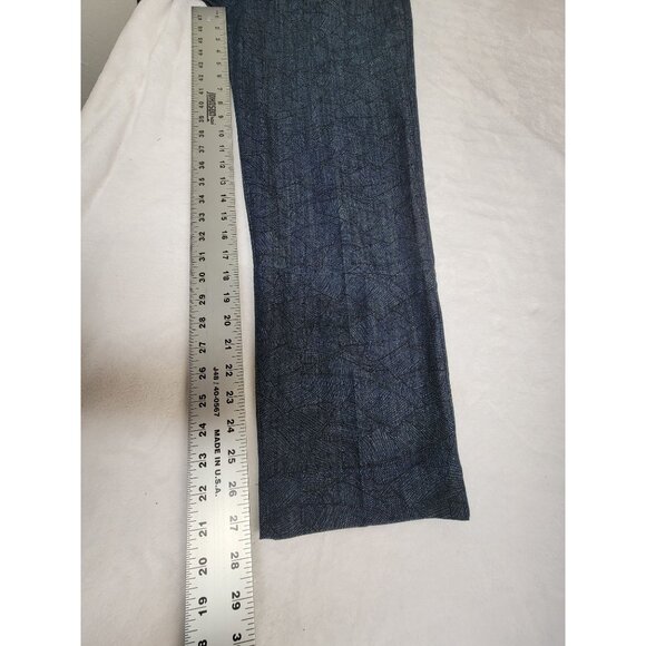 Tancredi & Morgen Womens Patterned Blue Straight Leg Pants Small High Rise Carme - Picture 7 of 8